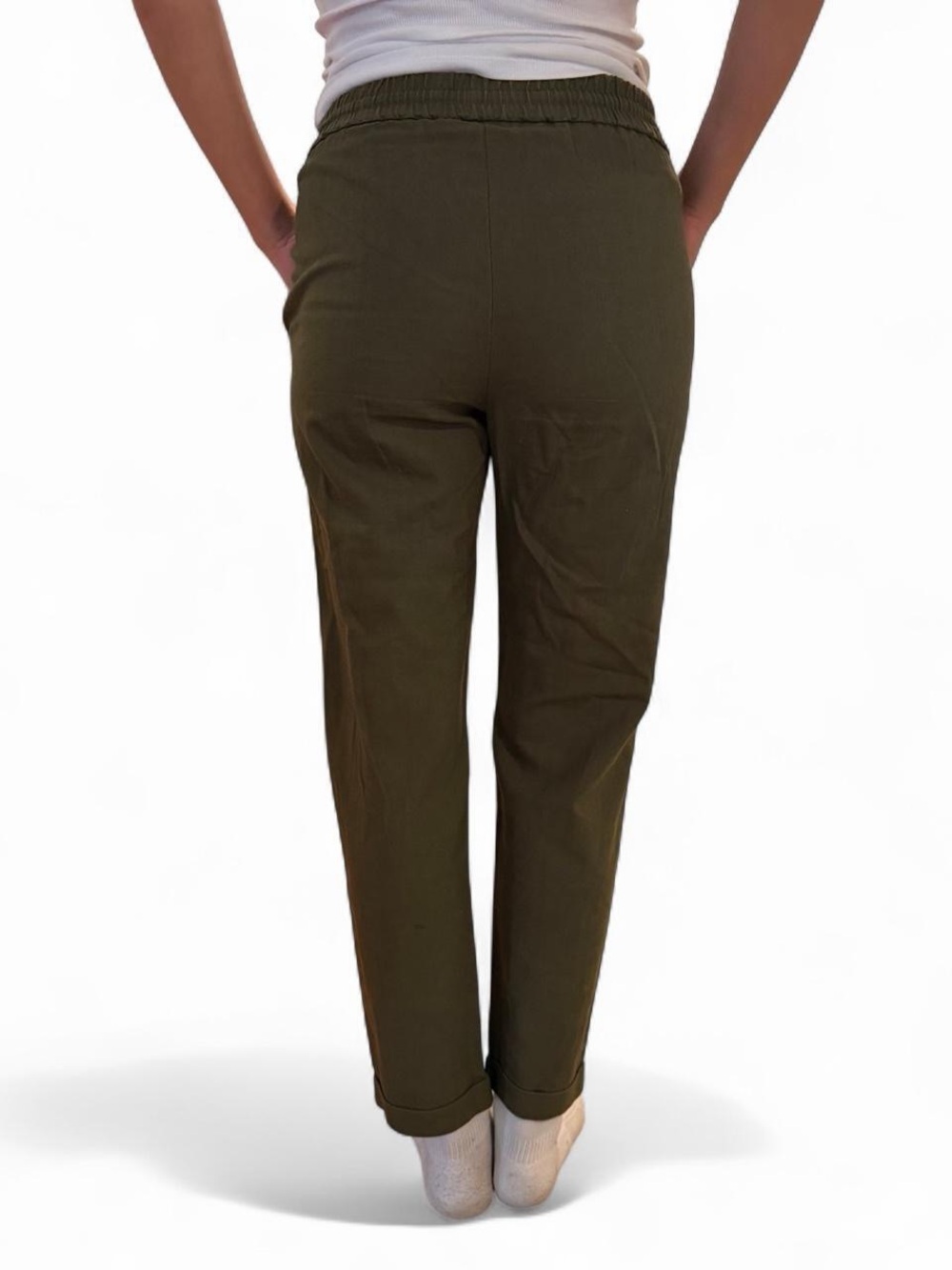 J. Crew Olive Drawstring Women’s Linen Blend Pants 00 - Picture 2 of 5